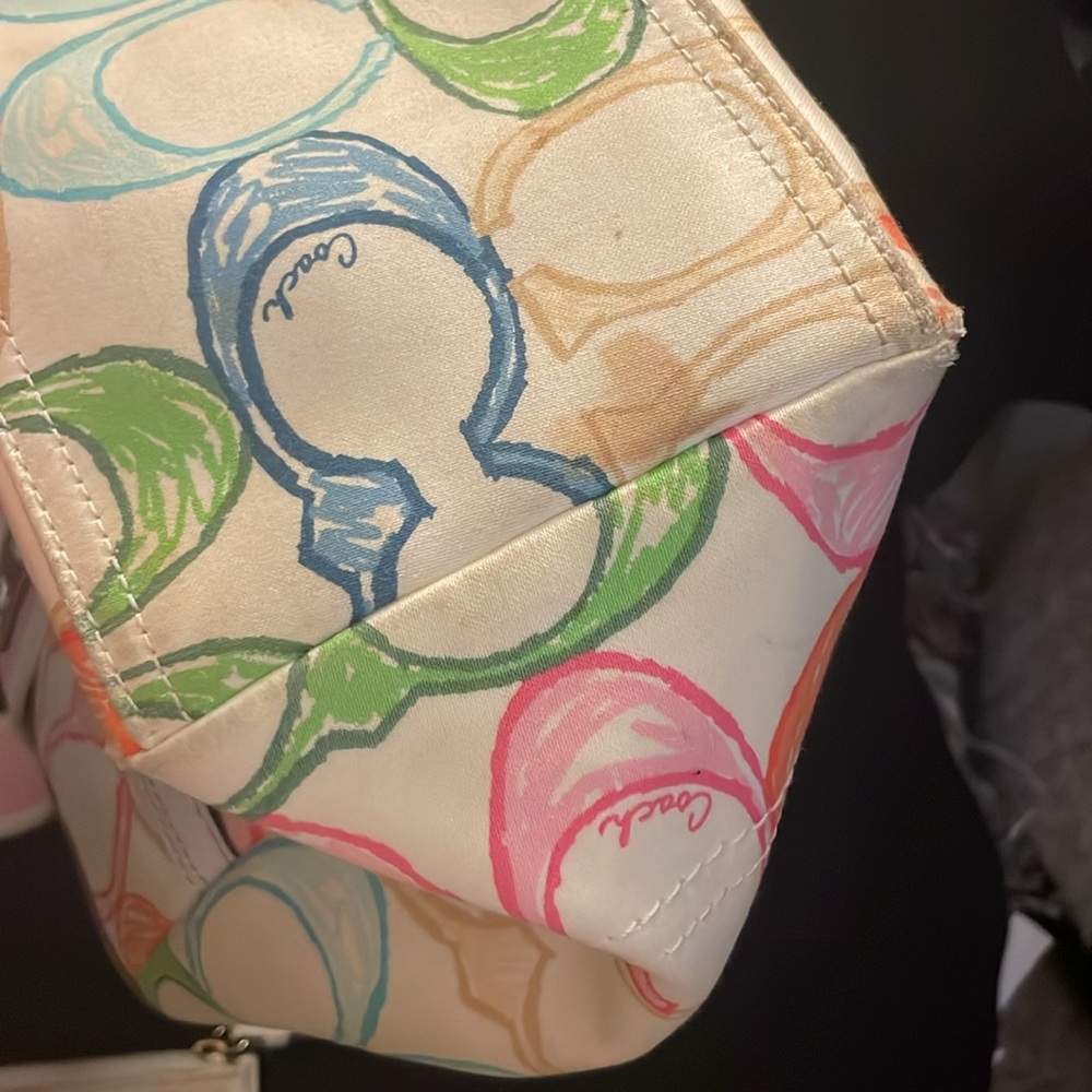 Coach Colorful  C Patterned Women's Tote Bag - Picture 11 of 17